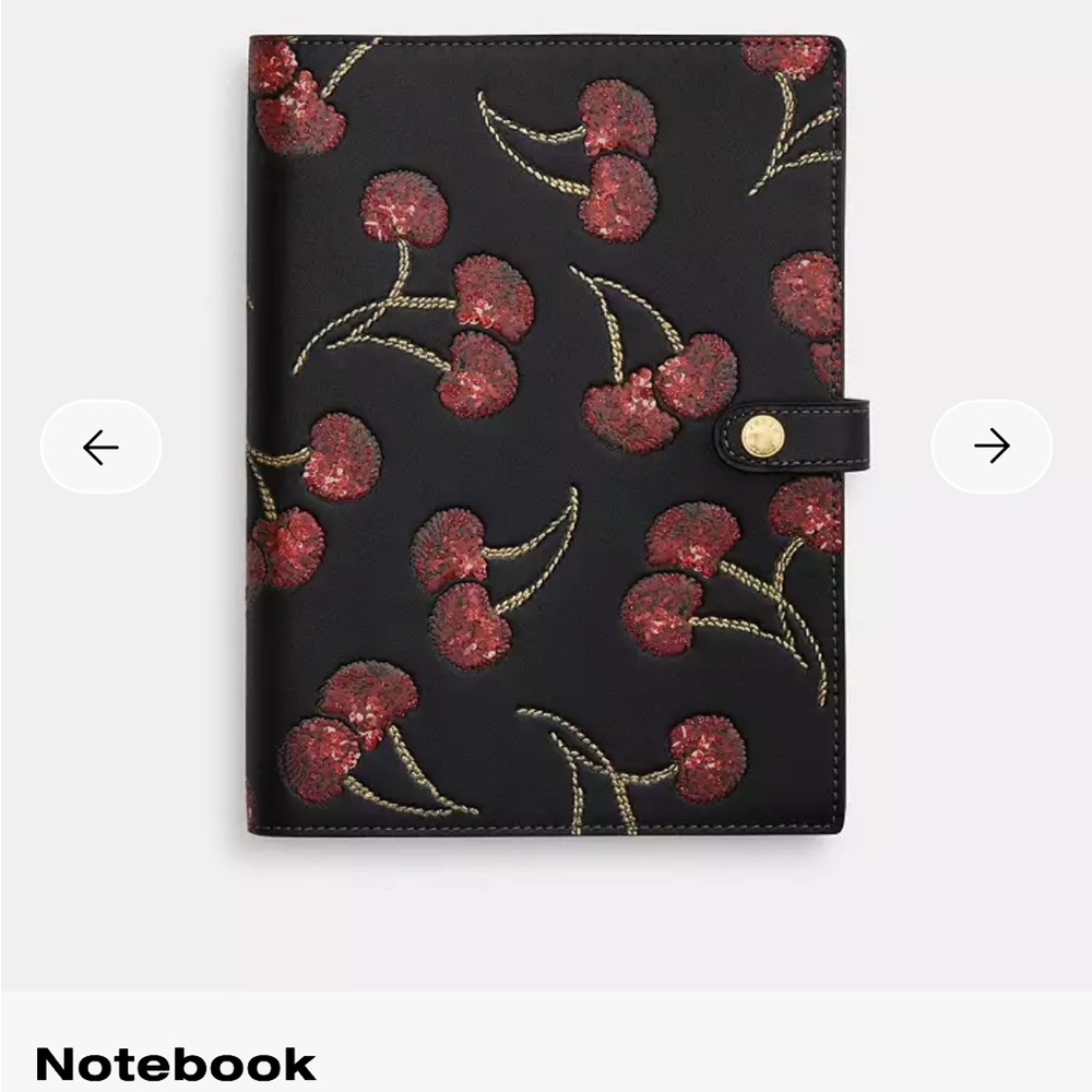 Coach Cherry Notebook